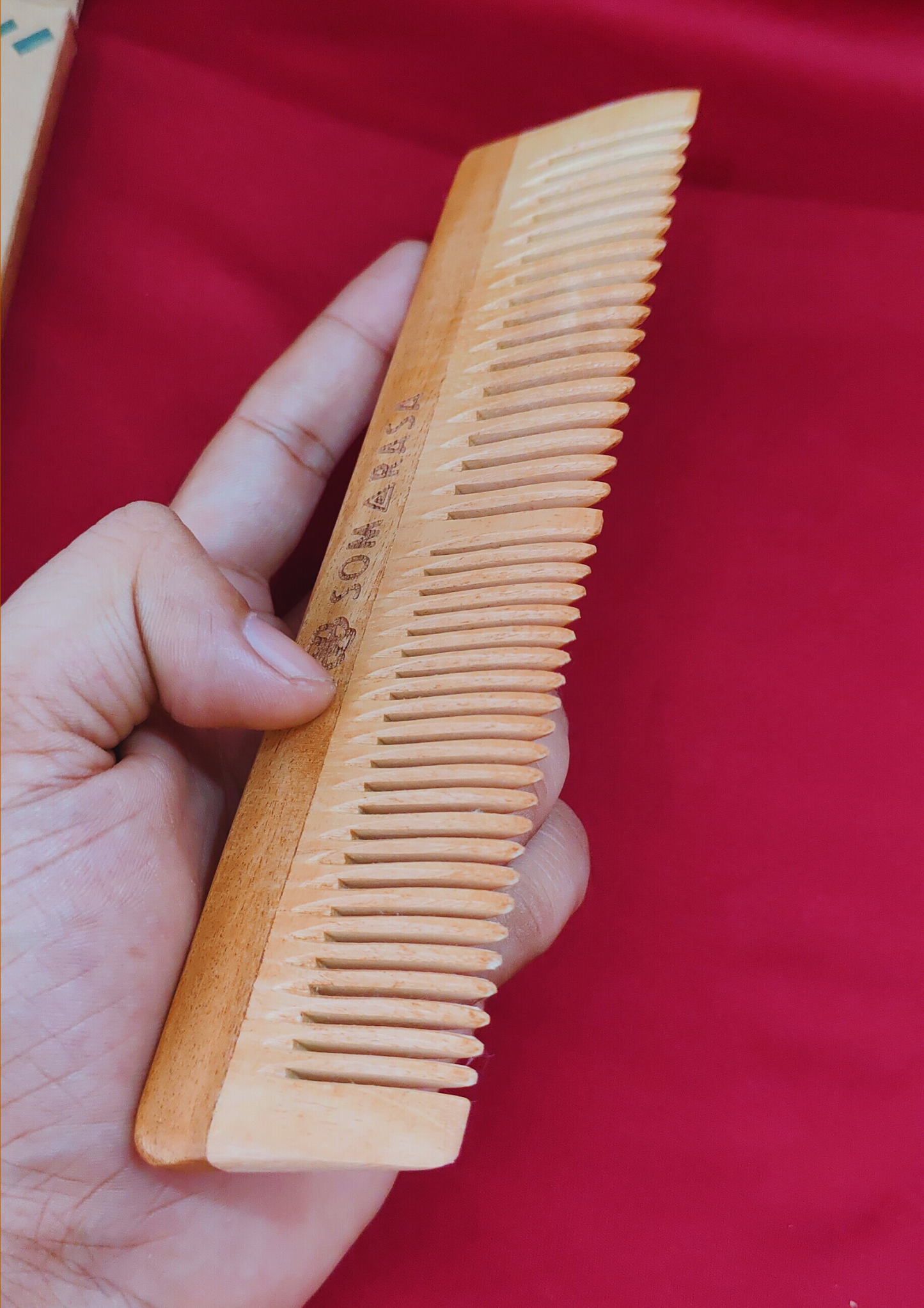 Dual Lily Neem Wood Comb