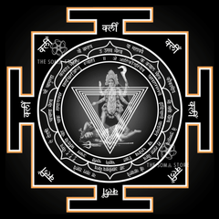 MahaKali Yantra - The Supreme Dark Goddess, Destroyer of Time & the Absolute Freedom Beyond All Fear (14 × 14 in Poster)