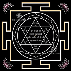 Mahalakshmi Yantra - The Supreme Lotus Goddess, Complete Mantra of Shri & the Infinite Grace of Divine Abundance (14 × 14 in Poster)