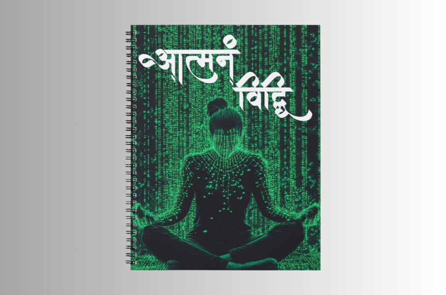 Aatmanam Viddhi Spiral Notepad (A5 Size) – "Know Thyself" Journal for Inner Exploration