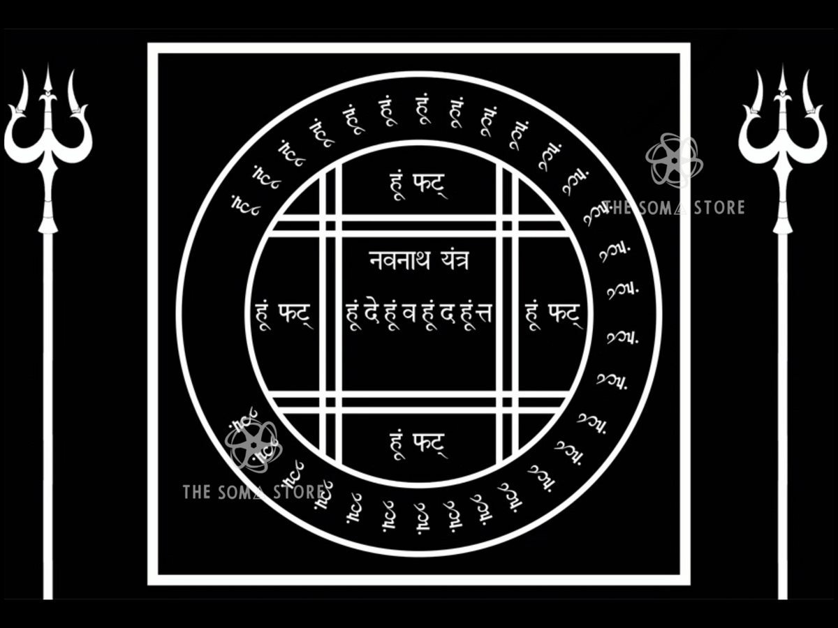 Navnath Yantra Poster - Nine Nath Gurus Sacred Geometry (18×24)