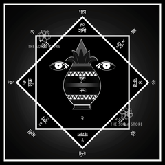 Navgraha Bisa Yantra - Sacred Geometric Matrix of the Nine Planets, Divine Vision & the Complete Cosmic Order (14 × 14 in Poster)