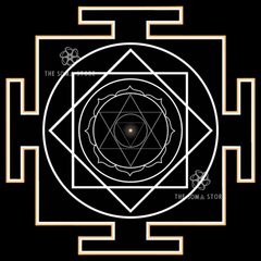 Nilapataka Yantra - The Eleventh Nitya, Goddess of the Blue Banner & the Sovereign Standard of Divine Victory (14 × 14 in Poster)