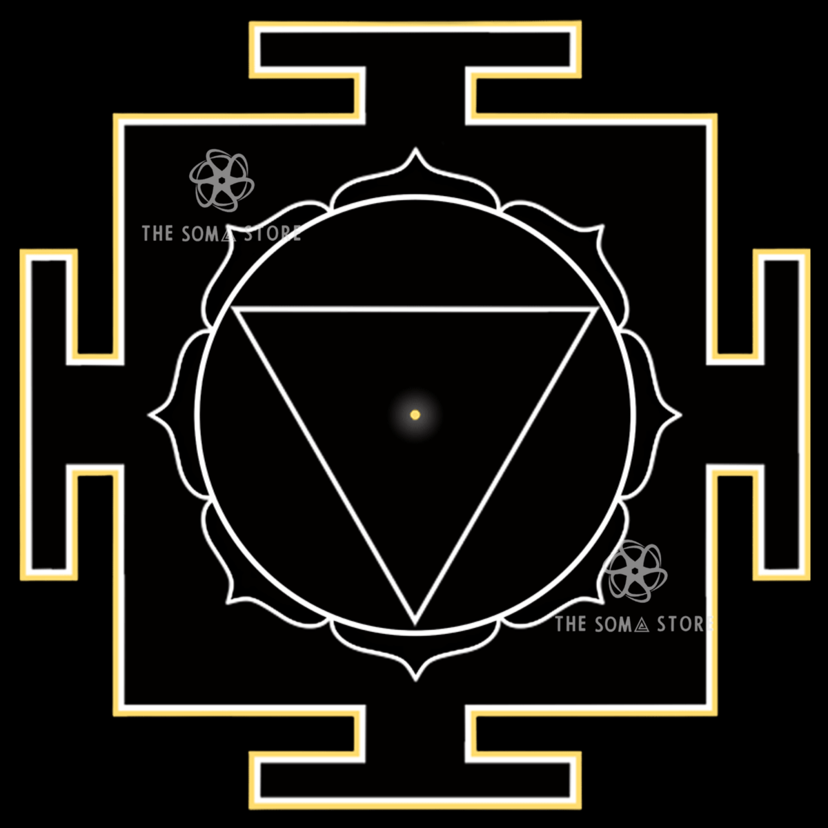 Nityaklinna Yantra - The Third Nitya, Goddess of Eternal Moistness & the Ever-Flowing Grace of the Divine (14 × 14 in Poster)