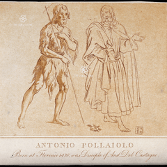John the Baptist Meets Jesus Christ - After Antonio del Pollaiuolo (14 × 14 in Poster)