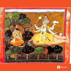 The Goddess Worshipped by Sage Chyavan – 14x14 Art Poster
