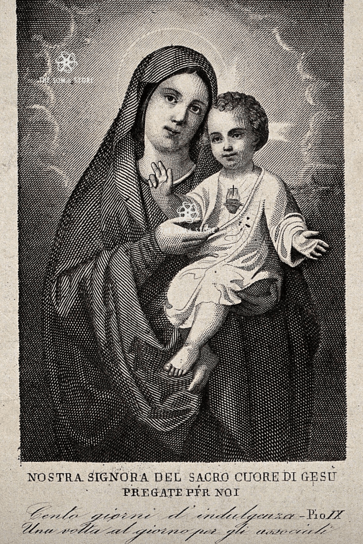 Our Lady of the Sacred Heart - Virgin Mary with the Infant Jesus (16 × 24 in Poster)