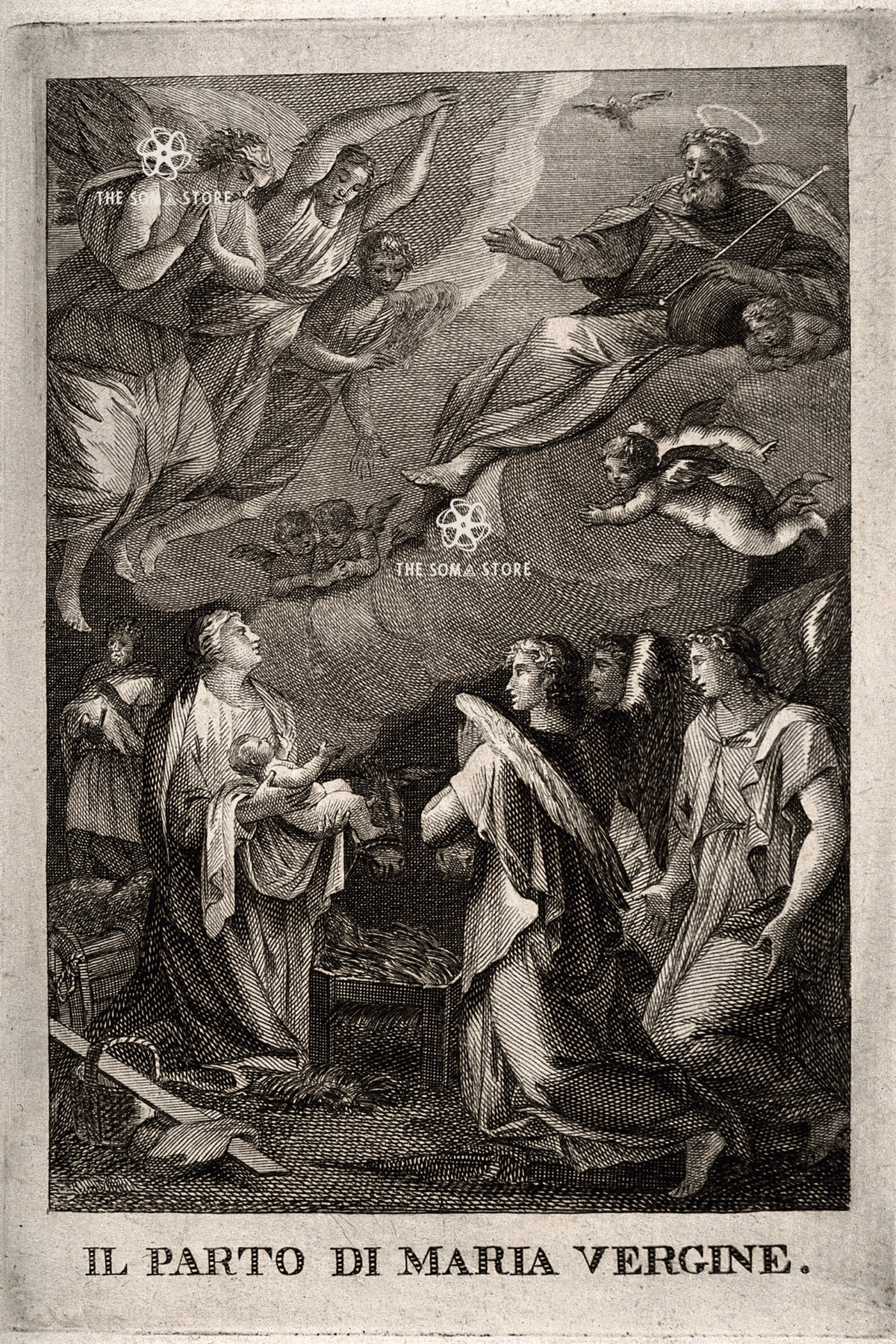 The Birth of Christ - The Virgin Mary Presents the Infant Jesus to Heaven (16 × 24 in Poster)