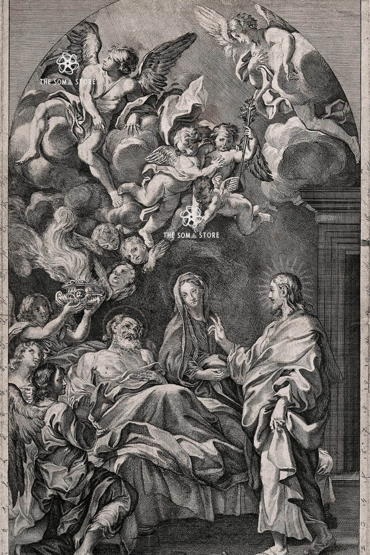 The Death of Saint Joseph - Christ Blesses His Earthly Father (16 × 24 in Poster)
