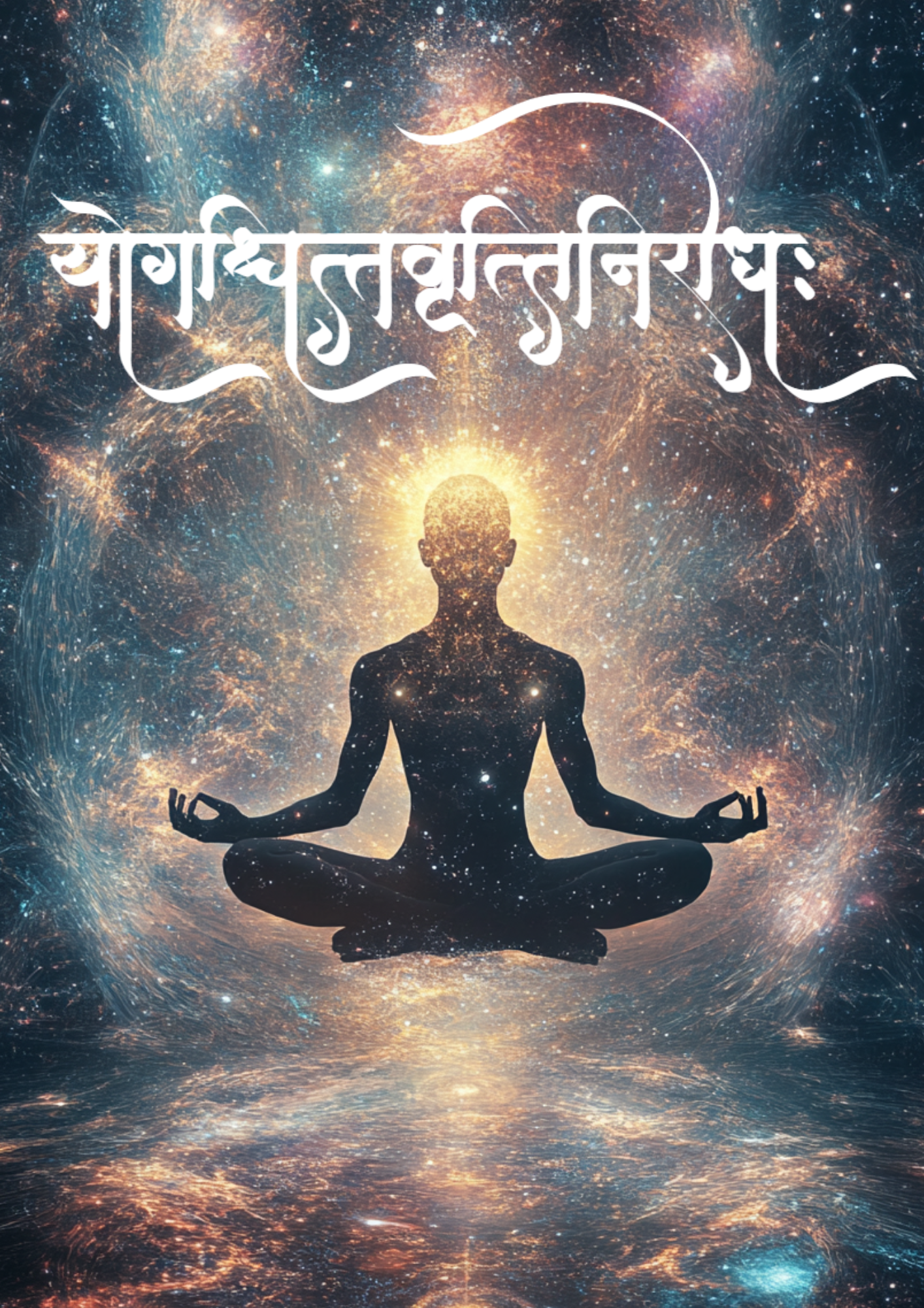 Yoga Meditation Cosmic Poster - योगश्चित्तवृत्तिनिरोधः (Yogah Chittavritti Nirodhah)