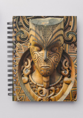 Māori Mana Mask Notepad (A5 Size) – A Journal of Identity & Ancestors