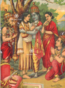 Bharat Bhet - Rama Meeting Bharata by Ravi Varma Print (18×24)