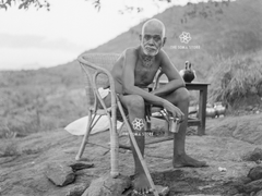 Sri Ramana Maharshi with Arunachala - Historical Portrait (18 × 24 in Poster)