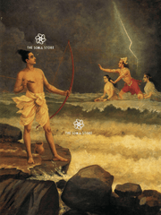 Ram Sagar Darpa Haran by Raja Ravi Varma Print (18×24)