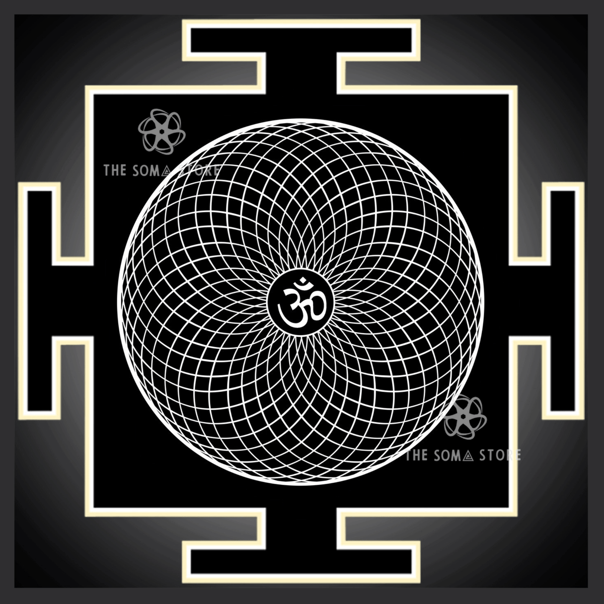 Sahasrara Chakra Yantra - Sacred Geometry of the Thousand-Petalled Crown & the Infinite Consciousness (14 × 14 in Poster)