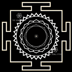 Sarvamangala Yantra - The Thirteenth Nitya, Goddess of All-Encompassing Auspiciousness & the Complete Blessing of the Divine (14 × 14 in Poster)