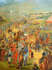 Shri Ram Vivah - M.V. Dhurandhar Puranic Painting (18 × 24 in Poster)
