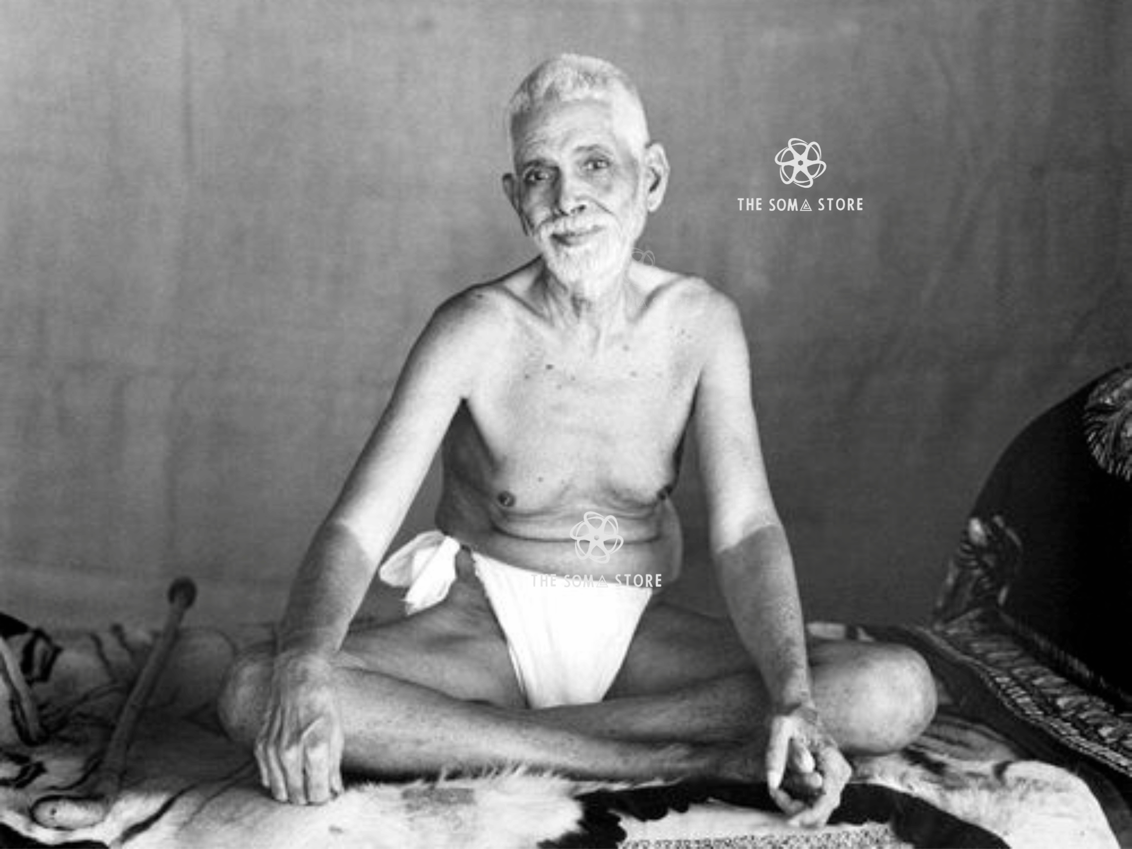 Sri Ramana Maharshi (1948 Portrait) - Historical Portrait (18 × 24 in Poster)