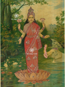 Lakshmi Embellished by Raja Ravi Varma - Fine Art Print (18×24)
