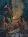 Taramati and Raja Harishchandra - M.V. Dhurandhar Puranic Painting (18 × 24 in Poster)