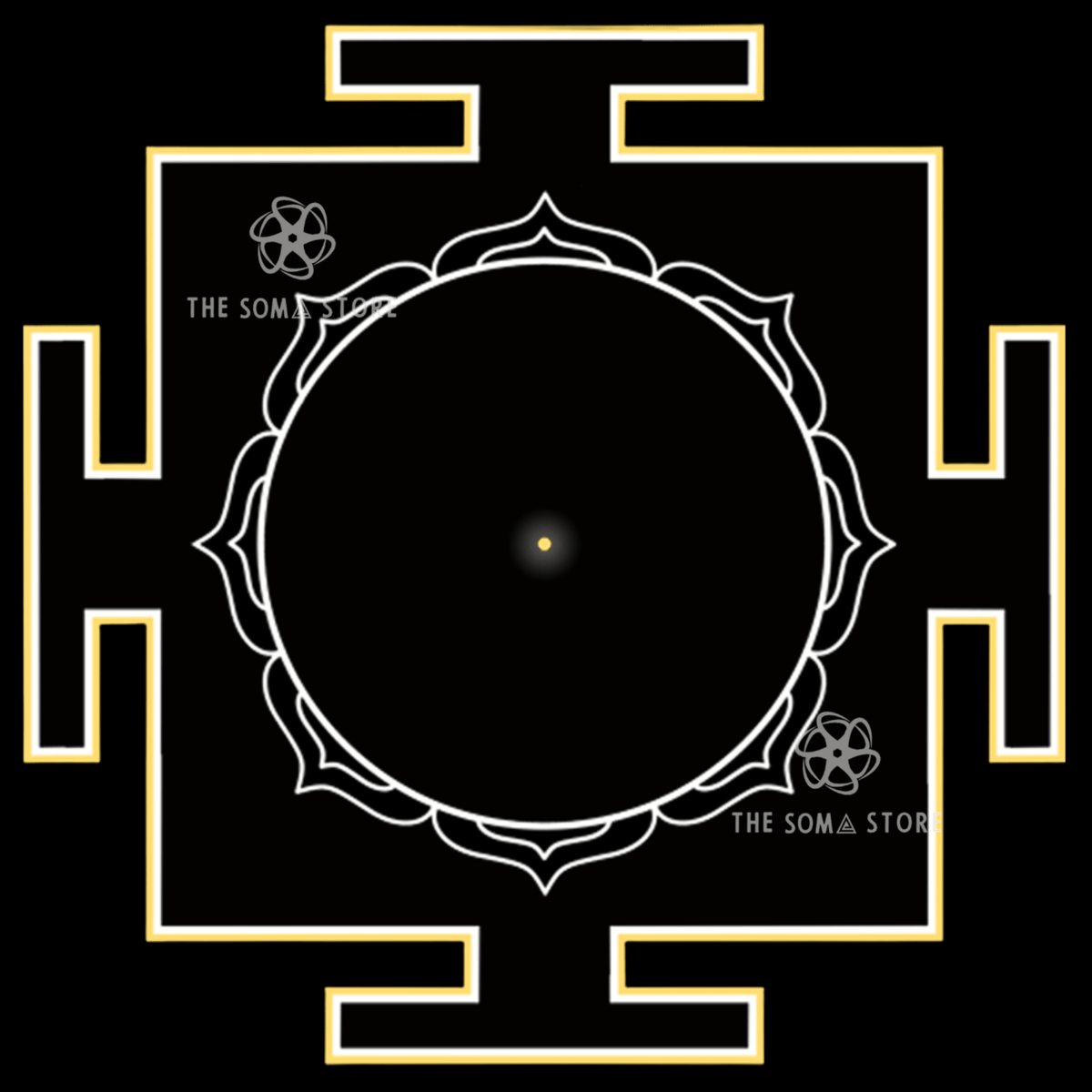 Tvarita Yantra - The Eighth Nitya, Goddess of Swift Grace & the Instant that Contains Eternity (14 × 14 in Poster)