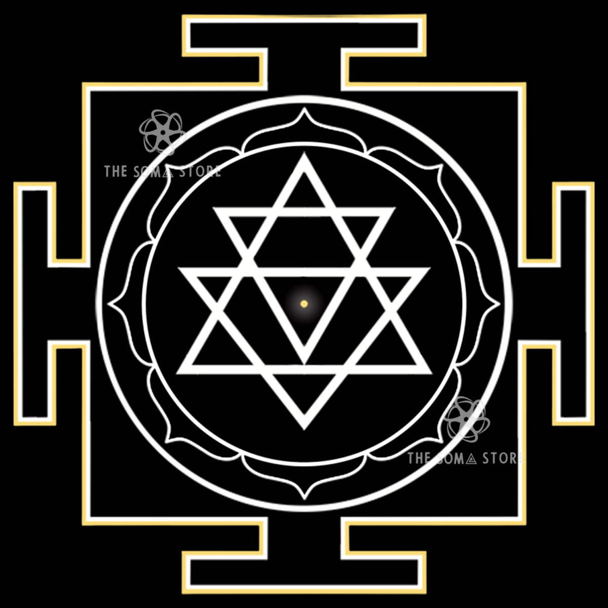 Vahnivasini Yantra - The Fifth Nitya, Goddess Who Dwells in Fire & the Sacred Flame of Purification (14 × 14 in Poster)