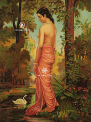 Ravi Varma Three Nymphs Collection - Padmini, Vasantika & Varini (18×24)