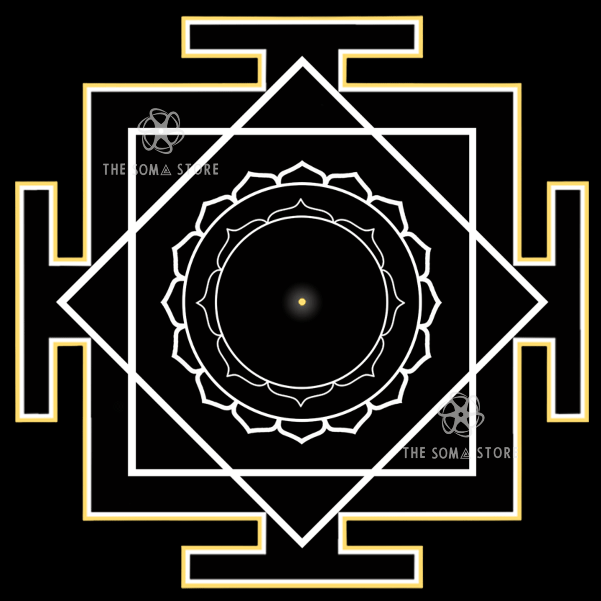 Vijaya Yantra - The Twelfth Nitya, Goddess of Absolute Victory & the Triumph of Consciousness Over All Limitation (14 × 14 in Poster)