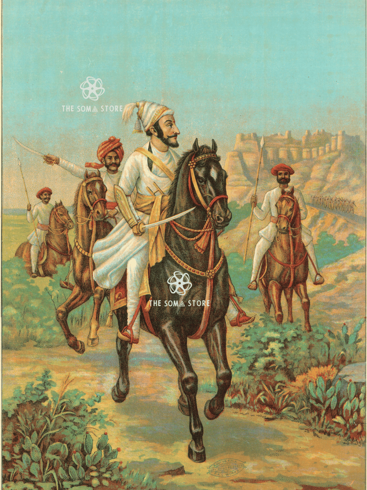 Chhatrapati Shivaji by Ravi Varma Press Print (18×24)