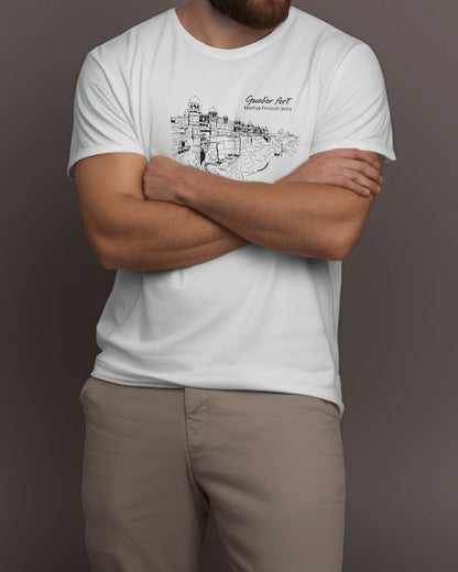 Pure Cotton Unisex T-Shirt - Gwalior Fort