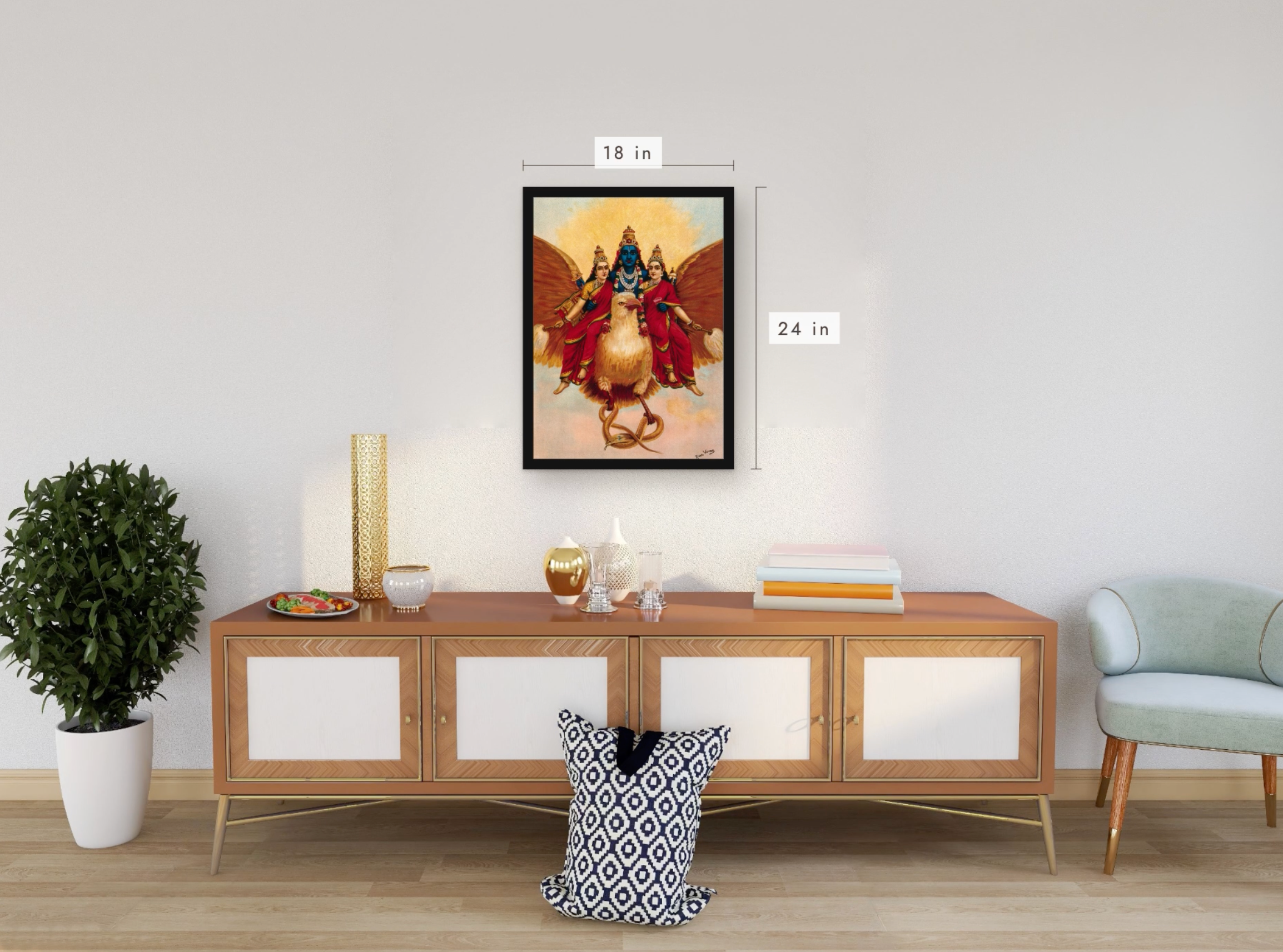 Shiva Panchayatan - Khubiram Nathdwara Puranic Painting (18 × 24 in Poster)
