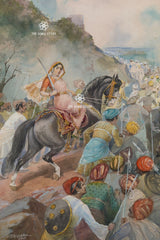 Maharani Tarabai of Karvir - M.V. Dhurandhar Historical Painting (16 × 24 in Poster)

