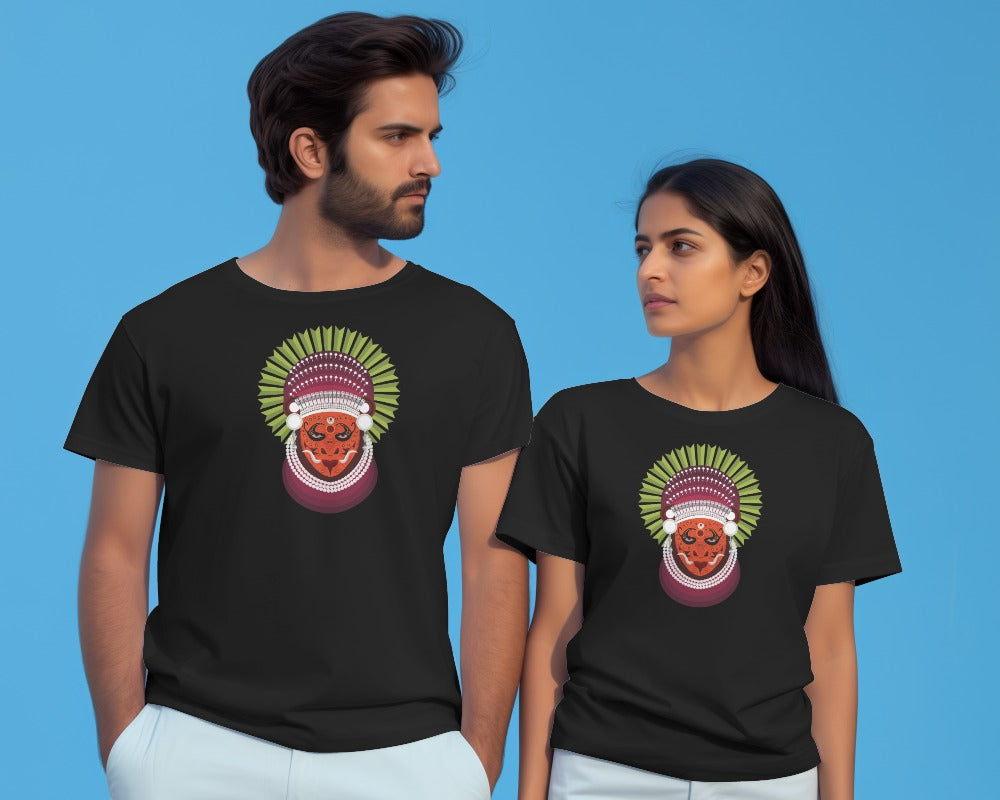 Unisex T-shirt : Theyyam Mask Print