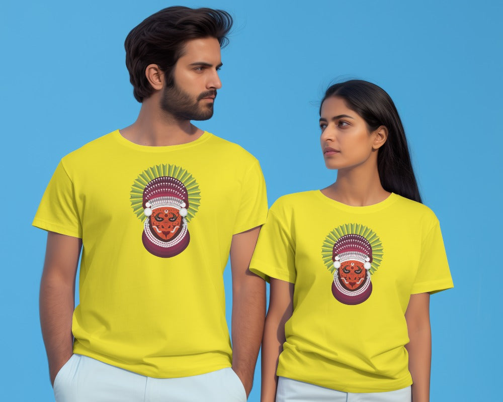 Unisex T-shirt : Theyyam Mask Print